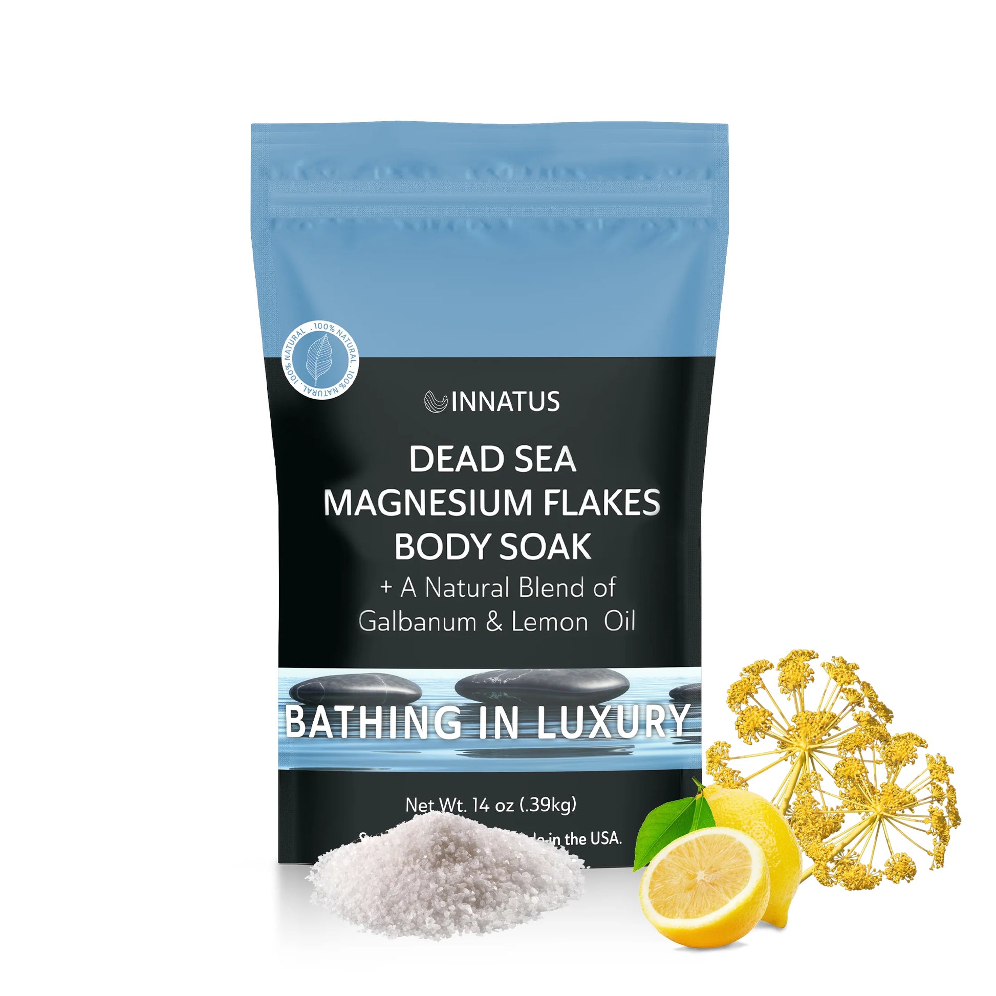 Luxury Dead Sea Spa Gift Set – Bath Salt, Magnesium Flakes, Magnesium Oil & Geranium-Lavender Essential Oil – Relaxation & Wellness Kit for Stress Relief, Hydration & Muscle Recovery