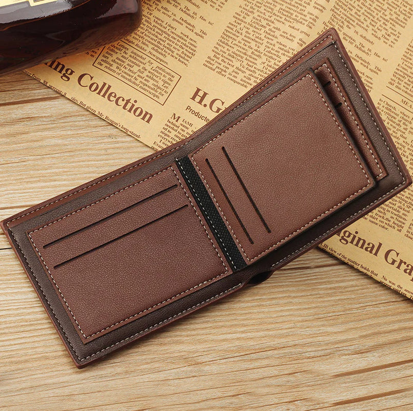 Men'S Bifold Leather Credit ID Card Holder Wallet Billfold Purse Clutch Billfold